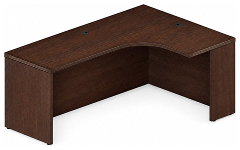 Mayline AEC72RLDC Aberdeen 72" Right Extended Corner Table, mocha finish