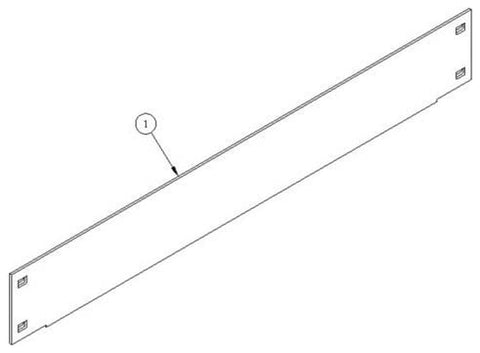 Mayline 758DV5 Techworks 24-inch part bin panel installation diagram