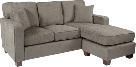 Office Star RSL55-SK335 Ave Six Russell Compact Sectional Sofa, taupe