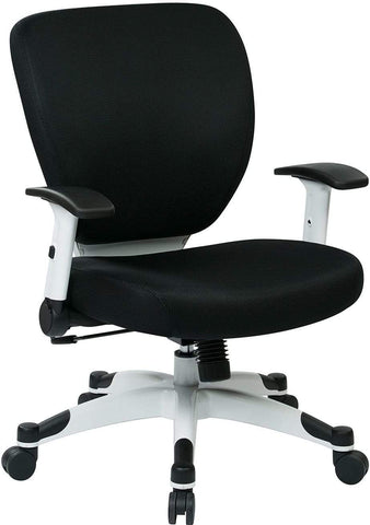 Office Star 5200W-3 Space Seating Fun Colors Fabric Mesh Office Chair, black