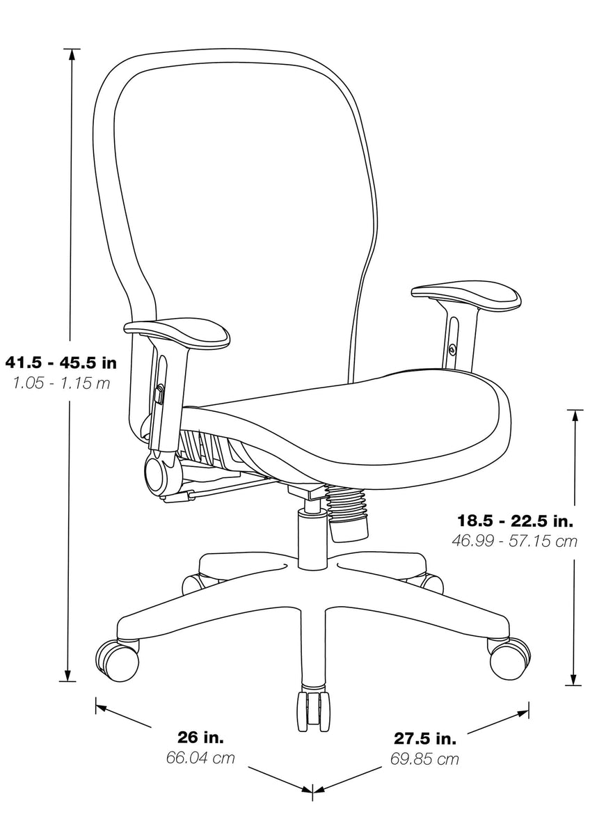 Office Star Space Seating® Managers Chair Air Grid® Back and Seat [23
