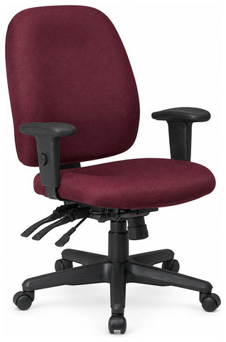 Office Star 43819-227 Work Smart Multi-Function Ergonomic Desk Chair, burgundy