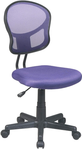 Office Star EM39800-512 OSP Designs Fun Colors Pneumatic Mesh Task Chair, purple
