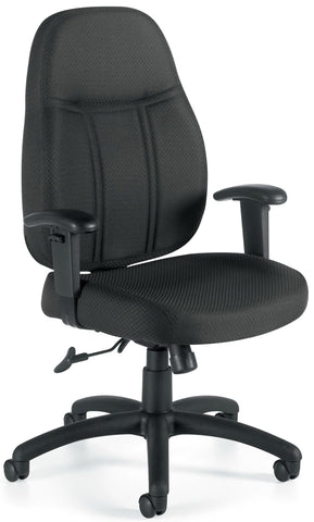 Offices To Go OTG11652 high back office chair with adjustable arms, angled front view