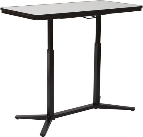 Office Star PHT70523 Pro-Line II Pneumatic Height Adjustable Table Black Base, angled front view