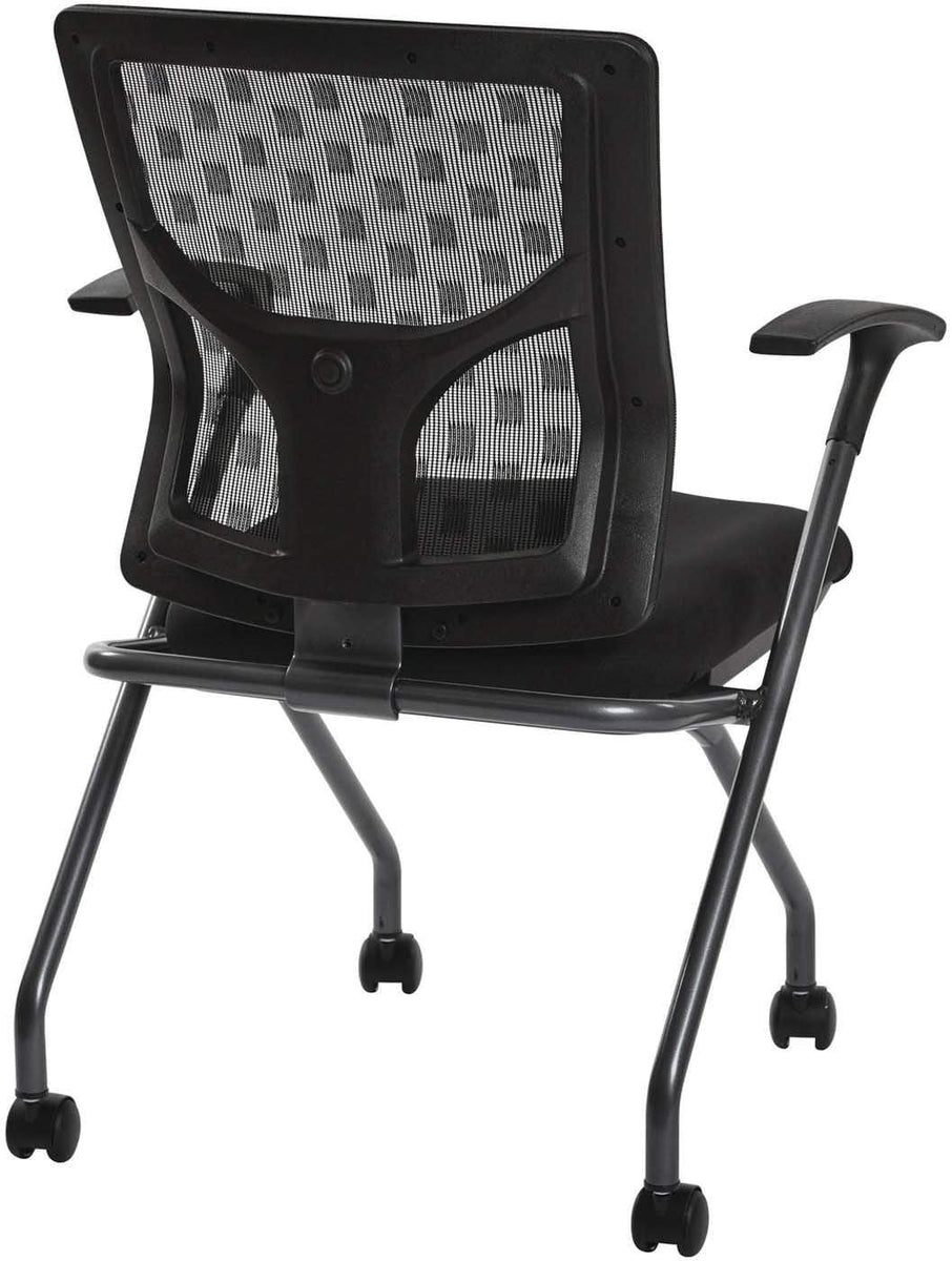 ProLine II™ ProGrid® Checkered Mesh Back Folding Chair Titanium, 2Pa