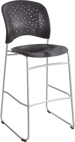 Safco 6806BL Reve Bistro-Height Chair Round Back, black