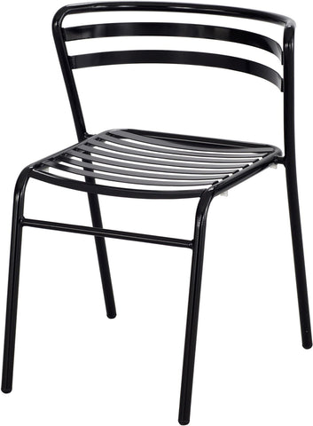 Safco 4360BL CoGo Steel Outdoor/Indoor Stack Chair, 2-Pack, black