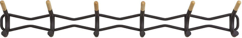 Safco 4257BL Family Coat Wall Rack, 6 Hook, black