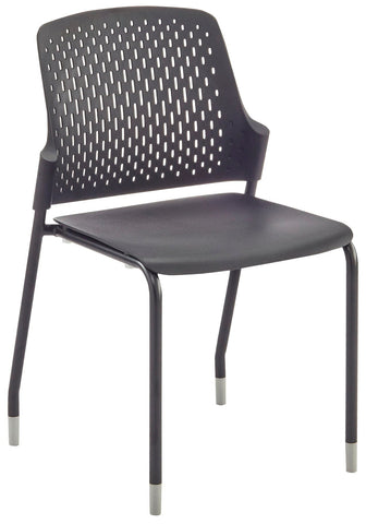 Safco 4287BL Next Stack Chair, 4-Pack, black