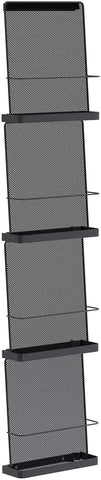 Safco 5592BL Onyx Wall Mounted Organizer - Four Pocket, black