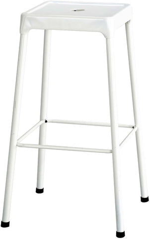 Safco 6606WH Steel Stool Bar-Height 29"H, white