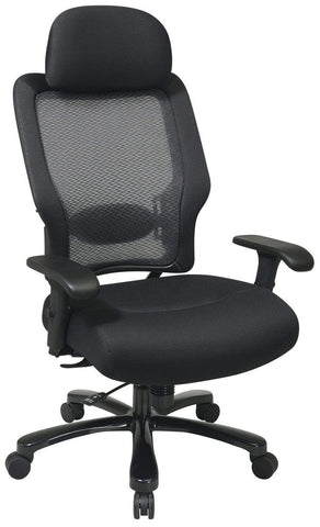 Office Star 63-37A773HM Space Seating Air Grid Mesh Big and Tall Chair, angled front view