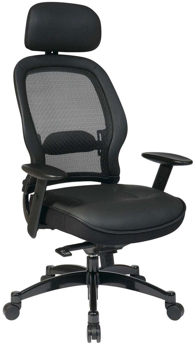 Office Star Products Deluxe R2 SpaceGrid Back Chair with Memory Foam Mesh Seat  Chair 529-3R2N1F2 - The Home Depot