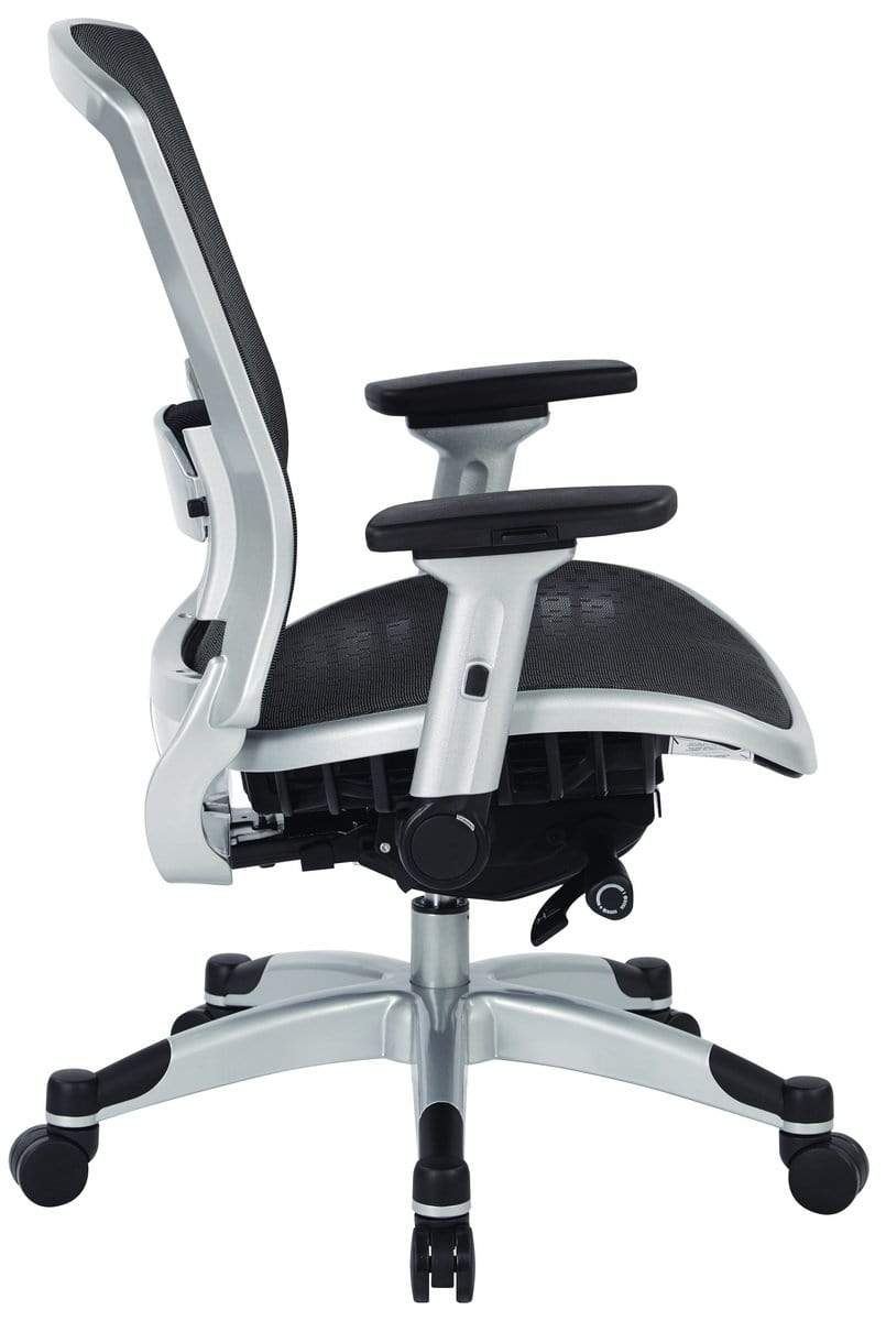 Space Seating Executive Breathable Mesh Back Chair with Flip Arms