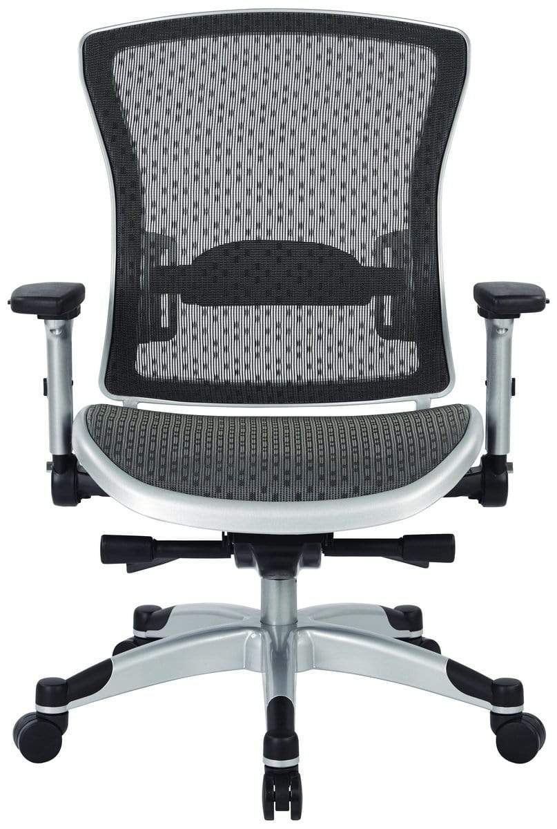 Space Seating Executive Breathable Mesh Back Chair with Flip Arms