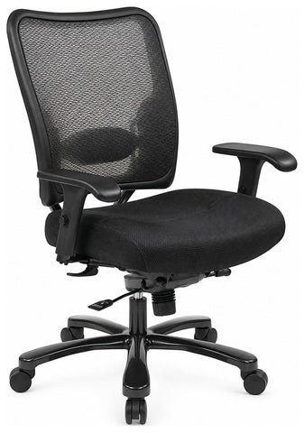 Office Star 75-37A773 Space Seating Full Mesh Heavy Duty Office Chair, angled front view
