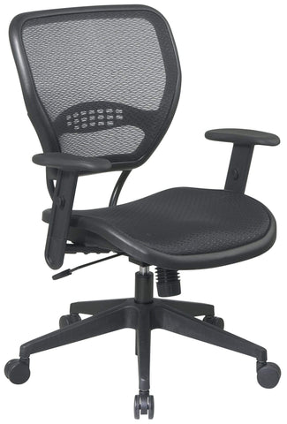 Office Star 5560 Space Seating Mesh Air Grid Seat & Back Deluxe Task Chair, angled front view