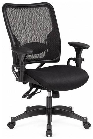 Office Star 6806 Space Seating Professional Dual Function Ergonomic Air Grid Chair, angled front view