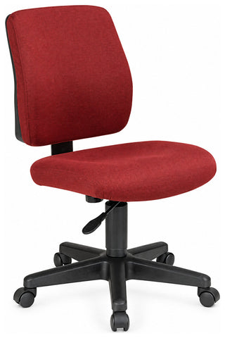 Office Star 33101 Work Smart Adjustable Back Height Task Chair, red upholstery, angled front view