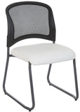 armless mesh back guest chair with dillon snow seat