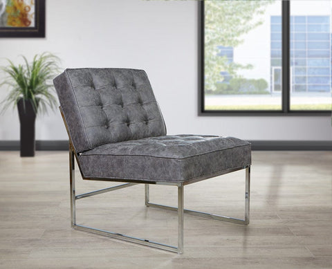 Ave Six Anthony 26” Wide Chair Chrome Base Faux Leather [ATH51] Office Star Leather Office Chair