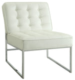 Ave Six Anthony 26” Wide Chair Chrome Base Faux Leather [ATH51] Office Star White Faux Leather Leather Office Chair ATH51-W32