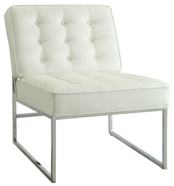 Ave Six Anthony 26” Wide Chair Chrome Base Faux Leather [ATH51] Office Star White Faux Leather Leather Office Chair ATH51-W32