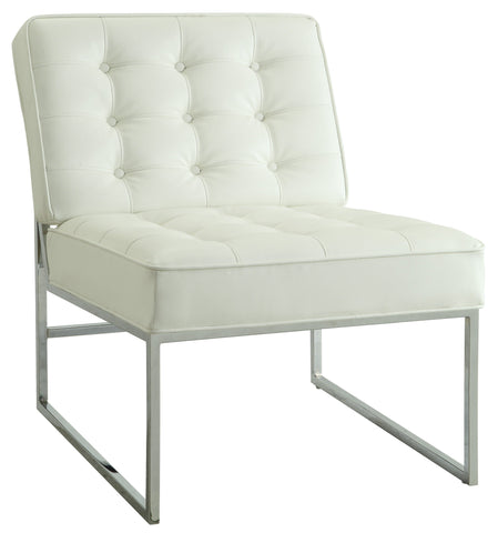 Ave Six Anthony 26” Wide Chair Chrome Base Faux Leather [ATH51] Office Star White Faux Leather Leather Office Chair ATH51-W32