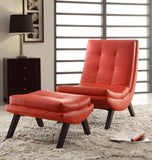 Ave Six Tustin Lounge Chair and Ottoman Faux Leather [TSN51] Office Star Accent Chair