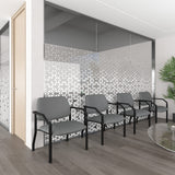 Boss Antimicrobial Bariatric Waiting Room Chair with Arms [B9591AM-BK] Boss Office Products Guest Chair