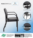 Boss Antimicrobial Bariatric Waiting Room Chair with Arms [B9591AM-BK] Boss Office Products Guest Chair