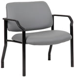 Boss Antimicrobial Bariatric Waiting Room Chair with Arms [B9591AM-BK] Boss Office Products 500 Lbs / Grey Guest Chair B9591AM-GY-500