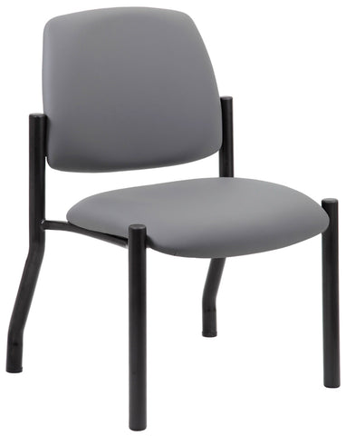 Boss Armless Guest Chair 300 lb Weight Capacity, No Arms [B9595AM-GY] Boss Office Products Guest Chair B9595AM-GY