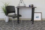 Boss Black Stack Chair With Chrome Frame, 4-Pack [B1400-BK-4] Boss Office Products Stacking Chair B1400-BK-4