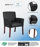 Boss Box Arm Reception Room Chair [B619] Boss Office Products Guest Chair B619