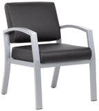 Boss Conrad Antimicrobial Vinyl Waiting Room Chair [BR8111S-AM-BK] Boss Office Products Guest Chair BR8111S-AM-BK