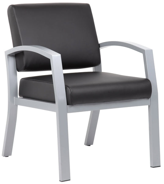 Boss Conrad Antimicrobial Vinyl Waiting Room Chair [BR8111S-AM-BK] Boss Office Products Guest Chair BR8111S-AM-BK