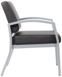 Boss Conrad Antimicrobial Vinyl Waiting Room Chair [BR8111S-AM-BK] Boss Office Products Guest Chair BR8111S-AM-BK