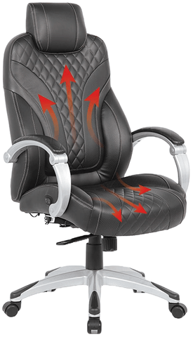 Boss Executive Heated Office Chair [R8873H-BK] Boss Office Products Executive Chair R8873H-BK