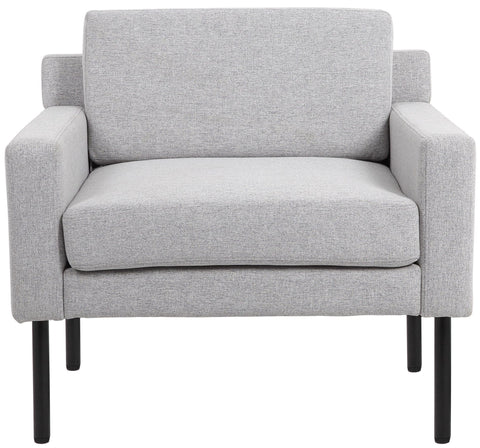 Boss Grey Poly-Linen Weave Lounge Chair Boss Office Products Lounge Seating BR8001-GY