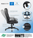 Boss High Back Leather Executive Chair [B7301] Boss Office Products Leather Office Chair B7301