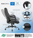 Boss LeatherPlus Heavy Duty Executive Chair [B992-BK] Boss Office Products Executive Chair B992-BK