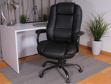 Boss LeatherPlus Heavy Duty Executive Chair [B992-BK] Boss Office Products Executive Chair B992-BK