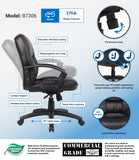 Boss Mid Back Leather Desk Chair [B7306] Boss Office Products Mid Back Desk Chair B7306