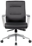 Boss Modern Conference Room Chair with Aluminum Arms and Base [B8886AL-AMBK] Boss Office Products Executive Chair B8886AL-AMBK
