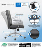 Boss Modern Conference Room Chair with Aluminum Arms and Base [B8886AL-AMBK] Boss Office Products Executive Chair B8886AL-AMBK