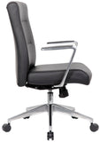 Boss Modern Conference Room Chair with Aluminum Arms and Base [B8886AL-AMBK] Boss Office Products Executive Chair B8886AL-AMBK