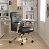 Boss Modern Conference Room Chair with Aluminum Arms and Base [B8886AL-AMBK] Boss Office Products Executive Chair B8886AL-AMBK