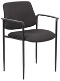 Boss Upholstered Stacking Chair [B9503] Boss Office Products Black BK Stacking Chair B9503-BK